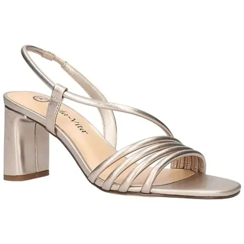 Bella Vita Zariah Leather Heeled Sandals, Size 9.5 Minimalist Strappy Look New